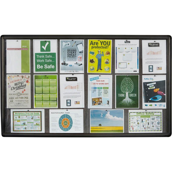 Quartet Noticeboard Fabric Glass 900 X 1500Mm QTNOTICE1509 - SuperOffice