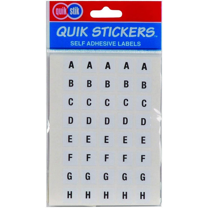 Quikstik Alphabet Labels Pack 160 80414P - SuperOffice