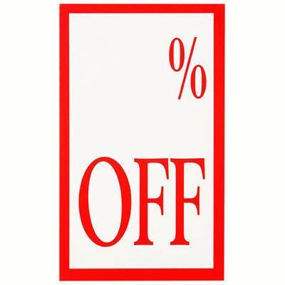 Quikstik Display Tickets % Off Pack 10 48291 - SuperOffice