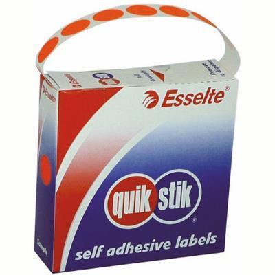 Quikstik Label Dispenser Circle 14Mm Fluoro Red Pack 700 80103CPFR - SuperOffice