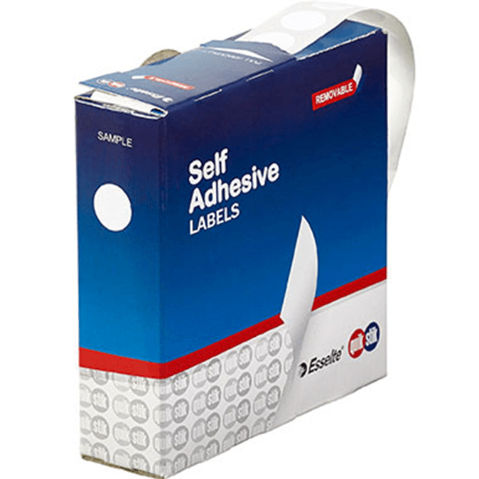 Quikstik Label Dispenser Circle 14mm White Pack 1200 80102CR - SuperOffice