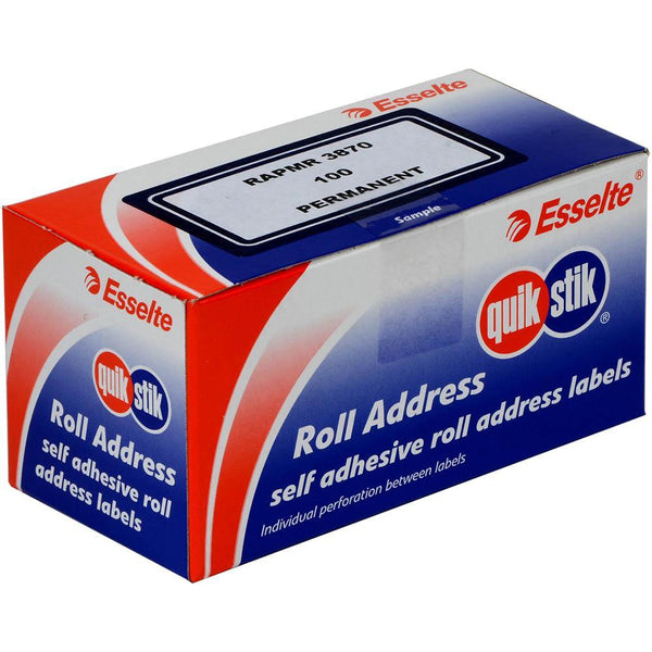 Quikstik Label Dispenser Rectangle 38 X 70Mm White 80161RP - SuperOffice