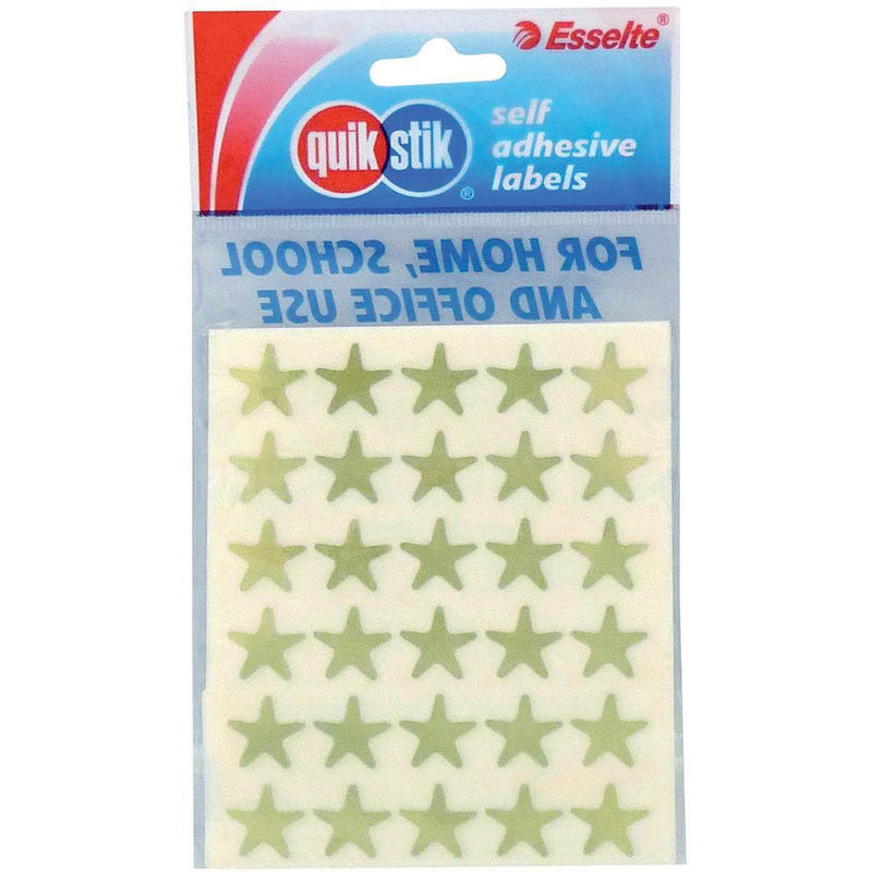 Quikstik Labels Star 15Mm Gold Pack 135 80377PGLD - SuperOffice