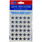 Quikstik Labels Star 15Mm Silver Pack 135 80377PSIL - SuperOffice
