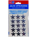 Quikstik Labels Star 20Mm Silver Pack 60 80426PSIL - SuperOffice