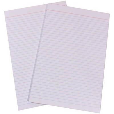 Quill Bank Plain Pad Ruled 60Gsm 90 Leaf Foolscap White 100851294 - SuperOffice