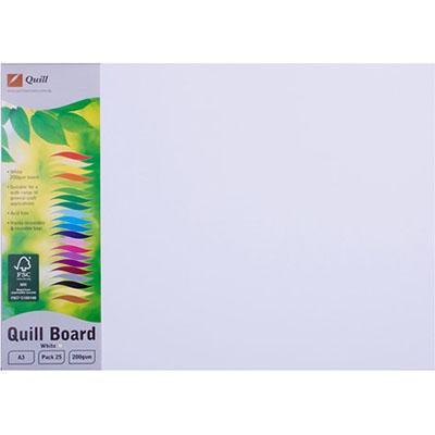Quill Board 200Gsm A3 White Pack 25 100850196 - SuperOffice