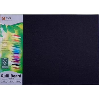 Quill Board 210Gsm A3 Black Pack 25 100850195 - SuperOffice