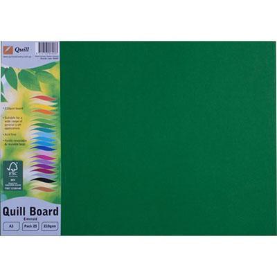 Quill Board 210Gsm A3 Emerald Pack 25 100850204 - SuperOffice