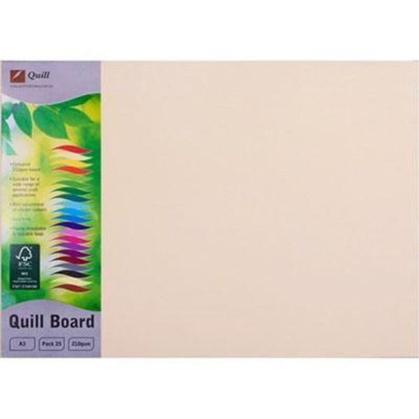 Quill Board Paper 210Gsm A3 Cream Pack 25 100850201 - SuperOffice