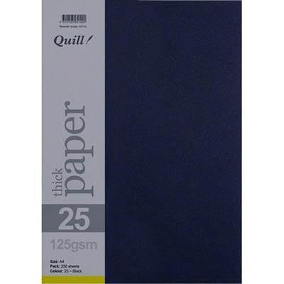 Quill Coloured A4 Copy Paper 125Gsm Black Pack 250 100850112 - SuperOffice