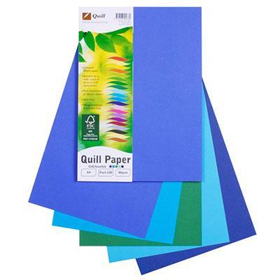 Quill Coloured A4 Copy Paper 80Gsm Cold Assorted Pack 100 Sheets 100850110 - SuperOffice