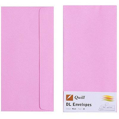 Quill Dl Coloured Envelopes Musk Pack 25 100850268 - SuperOffice