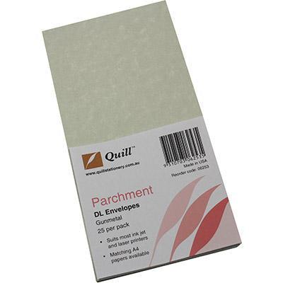 Quill Dl Envelopes Parchment Gunmetal Pack 25 100850044 - SuperOffice