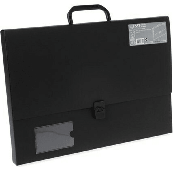 Quill Foldermate Artists Portfolio Carry Case A3 Black 100851376 - SuperOffice