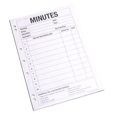 Quill Meeting Minutes Pad 50 Leaf 70Gsm A4 100851301 - SuperOffice