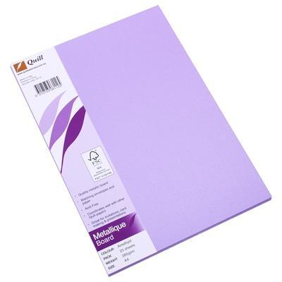 Quill Metallique Board 285Gsm A4 Amethyst Pack 25 100850024 - SuperOffice