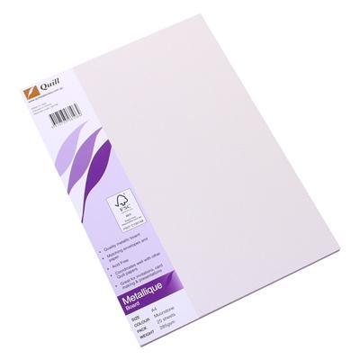 Quill Metallique Board 285Gsm A4 Moonstone Pack 25 100850020 - SuperOffice