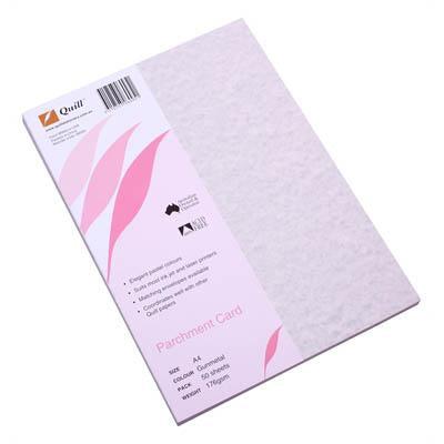 Quill Parchment Card 176Gsm A4 Gunmetal Pack 50 100850014 - SuperOffice