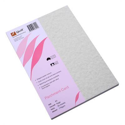 Quill Parchment Card 176Gsm A4 Sage Pack 50 100855009 - SuperOffice