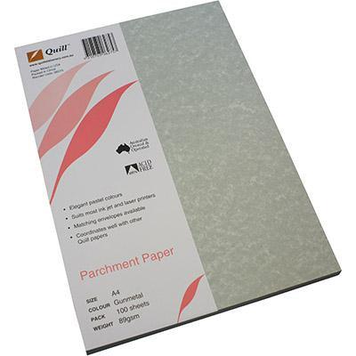 Quill Parchment Paper 90Gsm A4 Gunmetal Pack 100 100850049 - SuperOffice