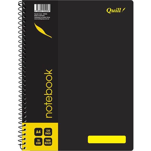 Quill Q595 Note Book Spiralbound 70Gsm 120 Page A4 100851344 - SuperOffice