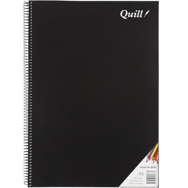 Quill Visual Art Diary 110Gsm 120 Page A3 Book 100851397 - SuperOffice