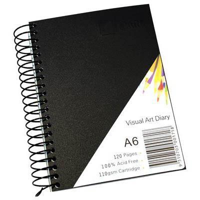 Quill Visual Art Diary 110Gsm 120 Page A6 100851400 - SuperOffice