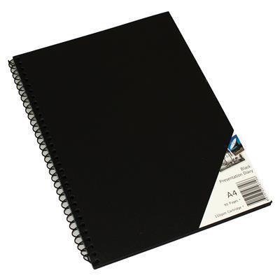 Quill Visual Art Diary 110Gsm 90 Page A4 Pp Black 100851350 - SuperOffice