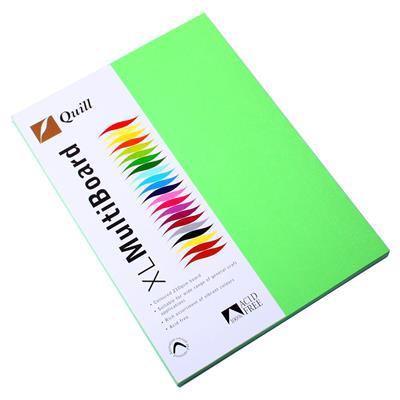 Quill Xl Multiboard 210Gsm A4 Lime Pack 50 100850170 - SuperOffice