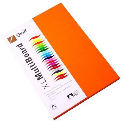Quill Xl Multiboard 210Gsm A4 Orange Pack 50 100850172 - SuperOffice