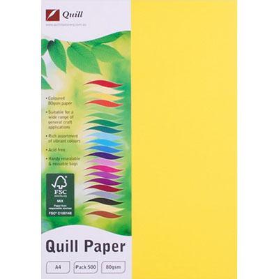 Quill Xl Multioffice Coloured A4 Copy Paper 80Gsm Lemon Pack 500 Sheets 100850134 - SuperOffice