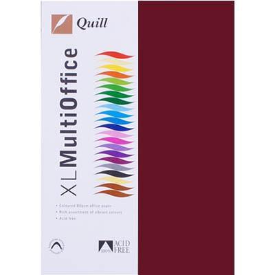 Quill Xl Multioffice Coloured A4 Copy Paper 80Gsm Maroon Pack 500 Sheets 100850127 - SuperOffice