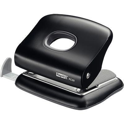 Rapid 2 Hole Punch Black 20 Sheet Capacity 23256400 - SuperOffice