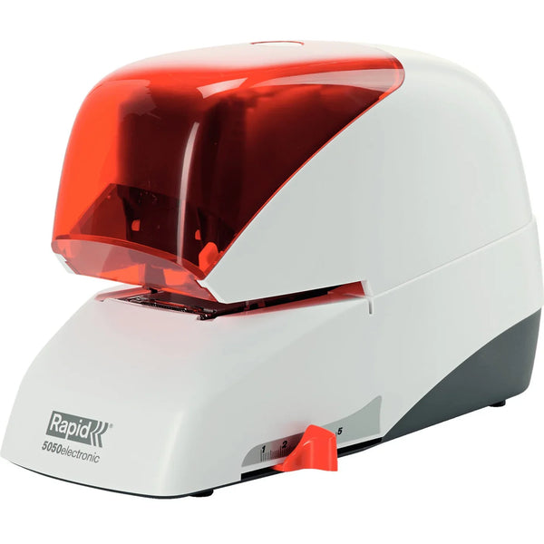 Rapid 5050E Supreme Electric Stapler Silver Orange 20993214 - SuperOffice