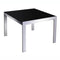 Rapid Coffee Table Black Glass Chrome Frame 600 X 600Mm AGT66BG - SuperOffice