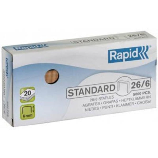 Rapid Copper Staples 26/6 Box 1000 0327470 - SuperOffice