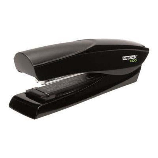 Rapid Eco Stapler Half Strip Recycled 20 Sheet Black 0358850 - SuperOffice
