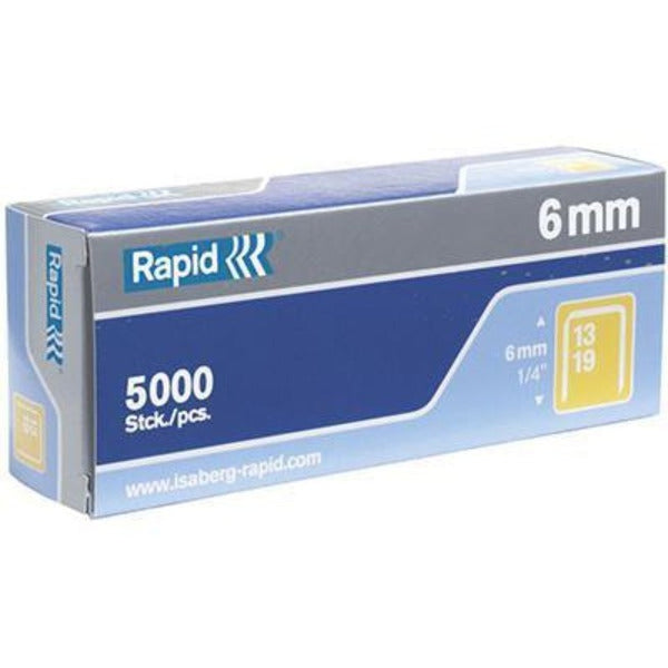 Rapid High Performance Staples 13/6 Box 5000 6mm Leg 11830700 - SuperOffice