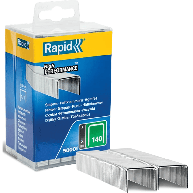 Rapid High Performance Staples 140/8 8mm Box 5000 40303089 - SuperOffice