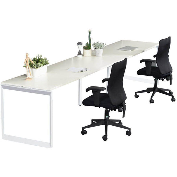 Rapid Infinity 3 Person Loop Leg Single Sided Workstation 1800 X 700Mm Brilliant White ILLS3P187BW - SuperOffice