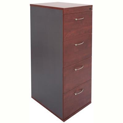 Rapid Manager Filing Cabinet 4 Drawer Assembled 465 X 600 X 1300Mm Appletree/Ironstone V4FC A/I - SuperOffice
