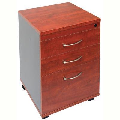 Rapid Manager Mobile Pedestal 3 Drawers Lockable 690 X 465 X 447Mm Appletree/Ironstone VMP2D1F A/I - SuperOffice