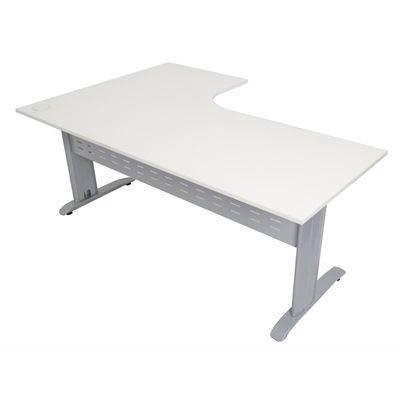 Rapid Span Corner Workstation Metal Modesty Panel 1800 X 1200 X 700Mm White/Silver RSCWS18127MSW - SuperOffice