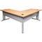 Rapid Span Desk And Return Metal Modesty Panel 1800 X 700Mm / 1100 X 600Mm Beech/Silver RSDR1818MSB - SuperOffice