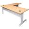 Rapid Span Desk And Return Metal Modesty Panel 1800 X 700Mm / 1100 X 600Mm Beech/White RSDR1818MWB - SuperOffice