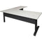 Rapid Span Desk And Return Metal Modesty Panel 1800 X 700Mm / 1100 X 600Mm White/Black RSDR1818MBW - SuperOffice