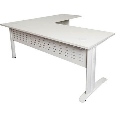 Rapid Span Desk And Return Metal Modesty Panel 1800 X 700Mm / 1100 X 600Mm White/White RSDR1818MWW - SuperOffice