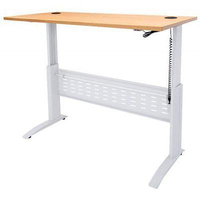 Rapid Span Electric Height Adjustable Desk 1500 X 700Mm Beech/White SE157WB - SuperOffice