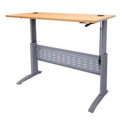 Rapid Span Electric Height Adjustable Desk 1800 X 700Mm Beech/Silver SE-187SB - SuperOffice